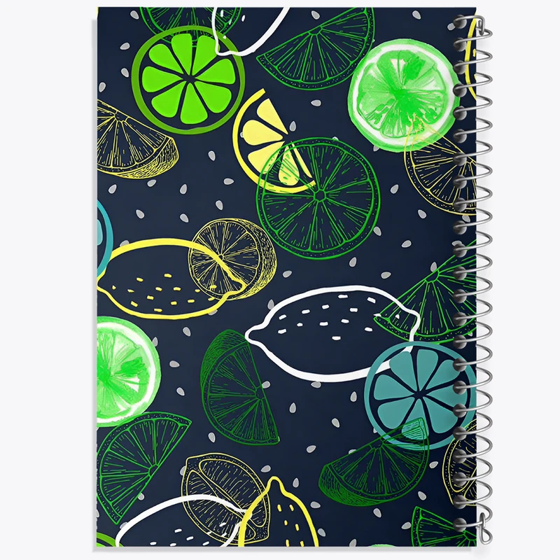 دفتر مشق 100 برگ خندالو طرح پترن لیمویی کد N8546