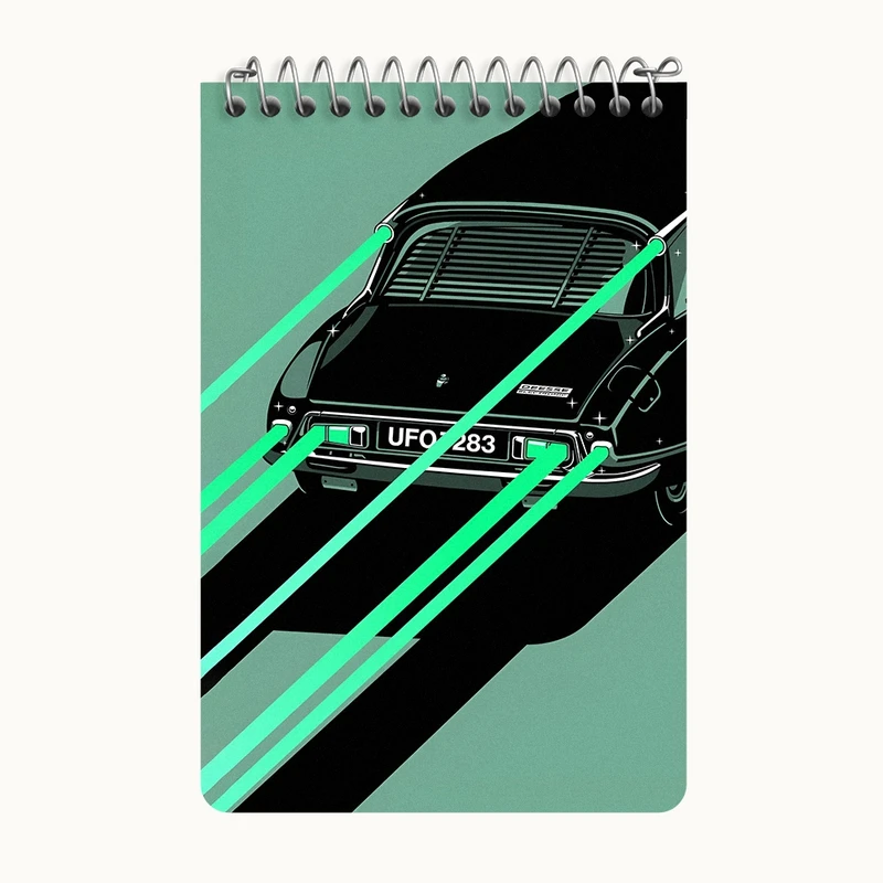 دفتر یادداشت 50 برگ خندالو طرح ماشین کلاسیک کد F4959