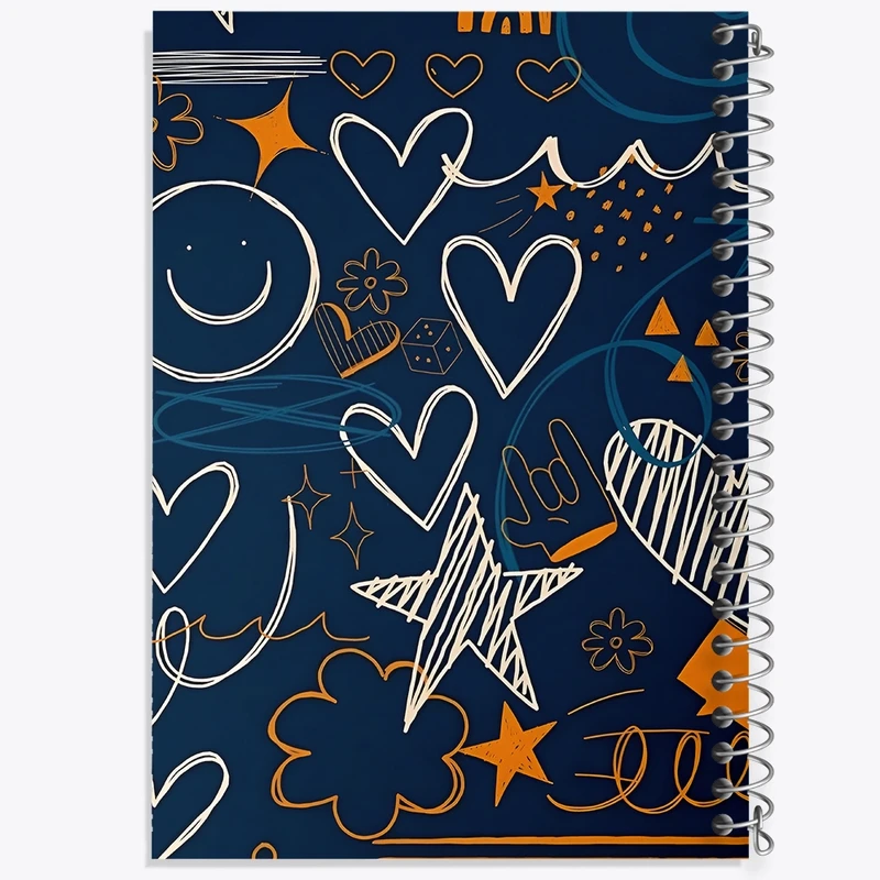 دفتر شطرنجی 50 برگ خندالو طرح پترن فانتزی کد N6055