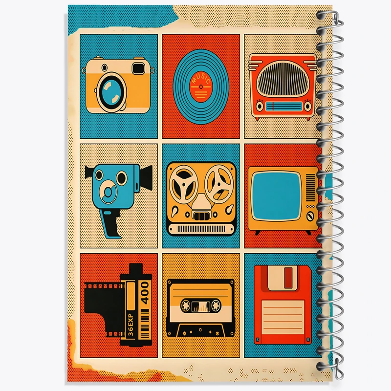 دفتر مشق 100 برگ خندالو طرح موسیقی و عکاسی کد F9709