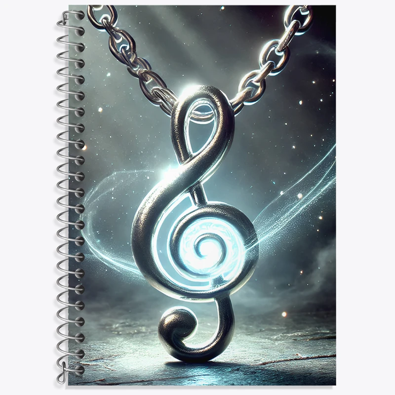 دفتر نت موسیقی 50 برگ خندالو طرح کلید سل کد N8080