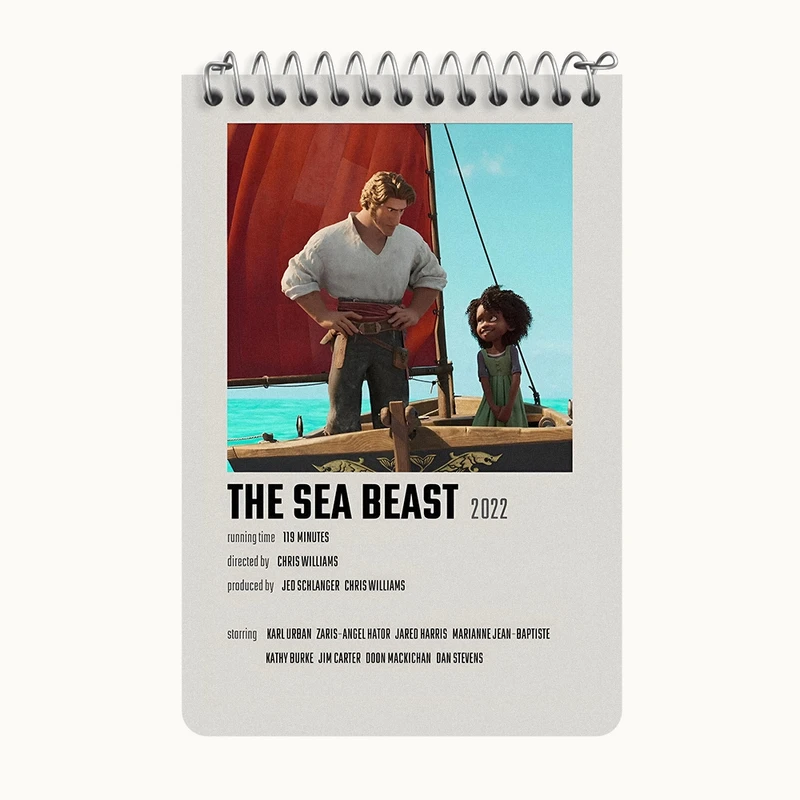 دفتر یادداشت 50 برگ خندالو طرح هیولای دریا (The Sea Beast) کد F13271