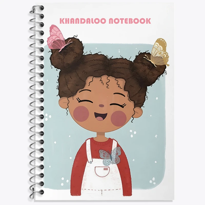 دفتر زبان 50 برگ خندالو مدل دو خط طرح دختر خوشحال کد N6276