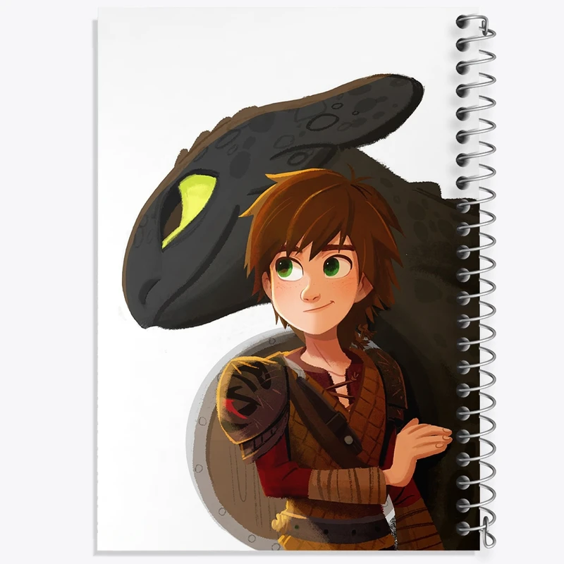 دفتر طراحی 50 برگ خندالو طرح اژدها سواران DreamWorks Dragons  کد 13754