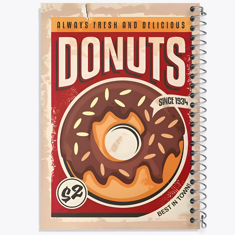 دفتر مشق 100 برگ خندالو طرح دونات کد F10539