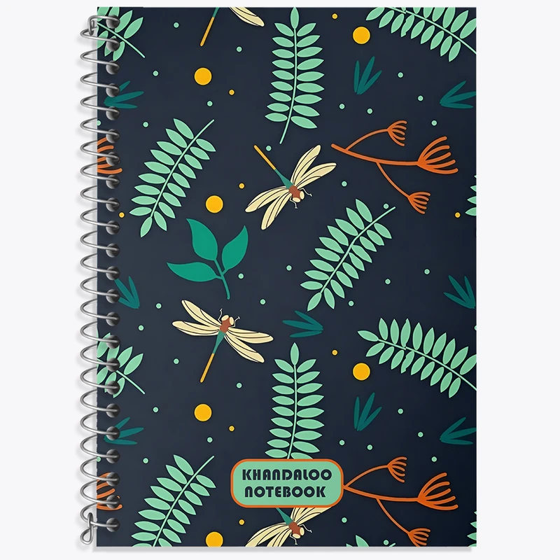 دفتر نت موسیقی 50 برگ خندالو طرح پترن قاصدک و برگ کد N6090