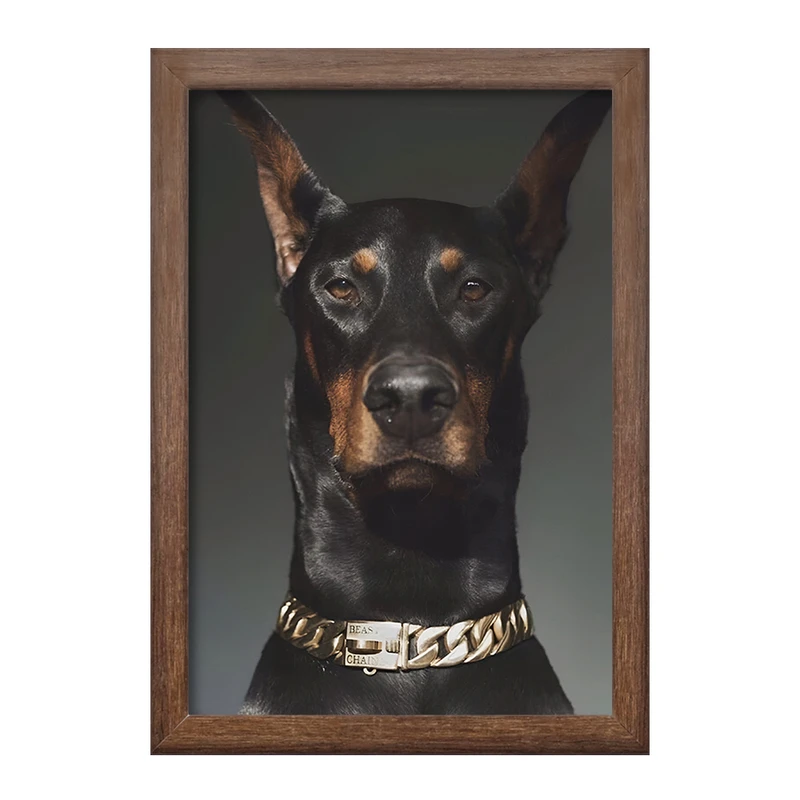 تابلو خندالو طرح سگ دوبرمن (Dobermann) کد F13638