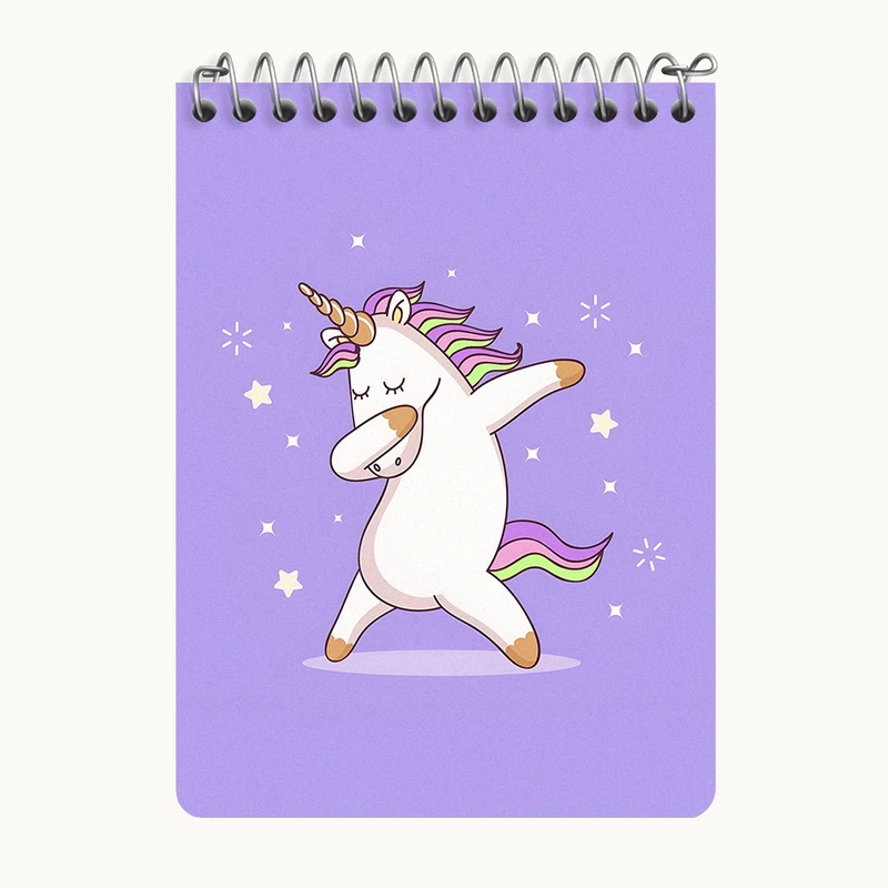 دفتر یادداشت 50 برگ خندالو طرح اسب تک شاخ کد N3290