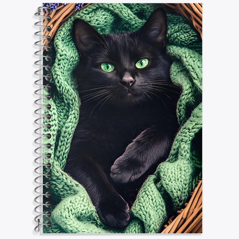 دفتر لغت 50 برگ خندالو طرح گربه سیاه کد F12084