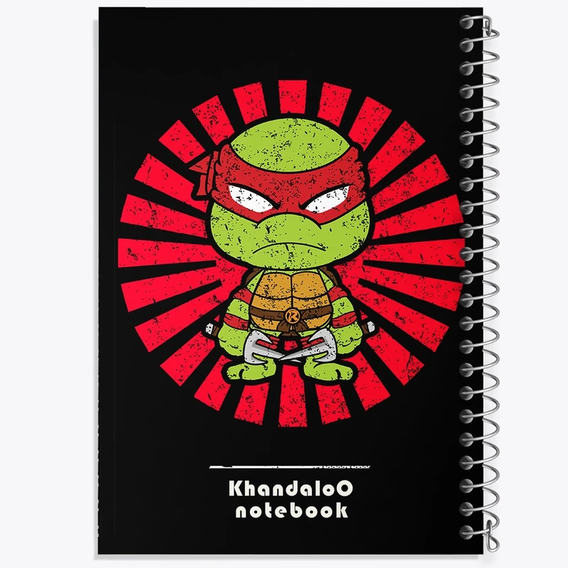 دفتر ژورنال نویسی 50 برگ خندالو مدل نقطه ای طرح لاکپشت های نینجا کد N9454