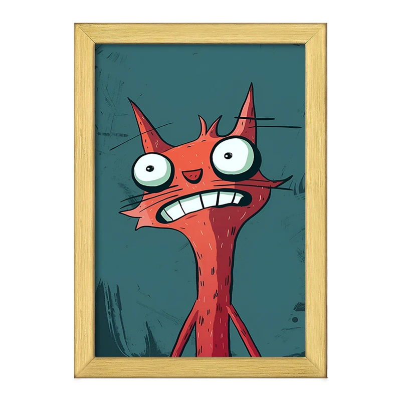 تابلو خندالو طرح گربه کد F10140