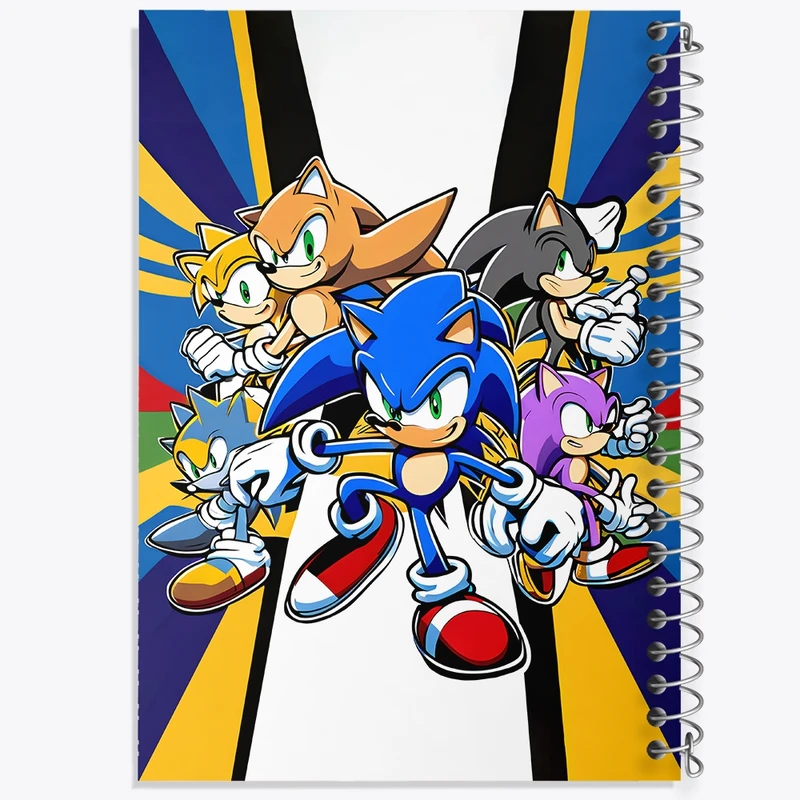 دفتر طراحی 50 برگ خندالو طرح سونیک (Sonic) کد N8016