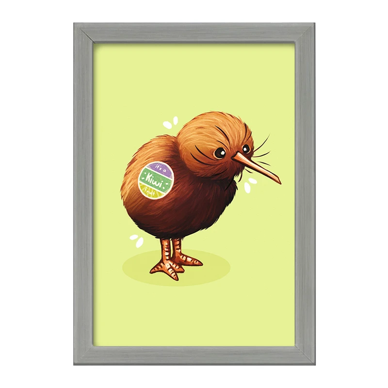 تابلو خندالو طرح کیوی حیوانات بامزه  کد 21062