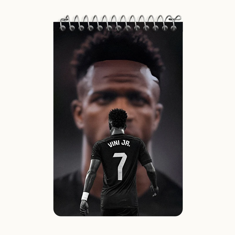 دفتر یادداشت 50 برگ خندالو طرح وینیسیوس جونیور (Vinicius Junior) کد F14296