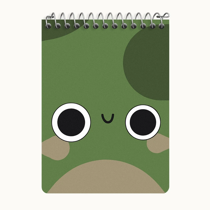 دفتر یادداشت 50 برگ خندالو طرح قورباغه بامزه کد N7080