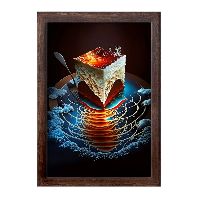 تابلو خندالو طرح برش کیک کهکشانی کد F12673