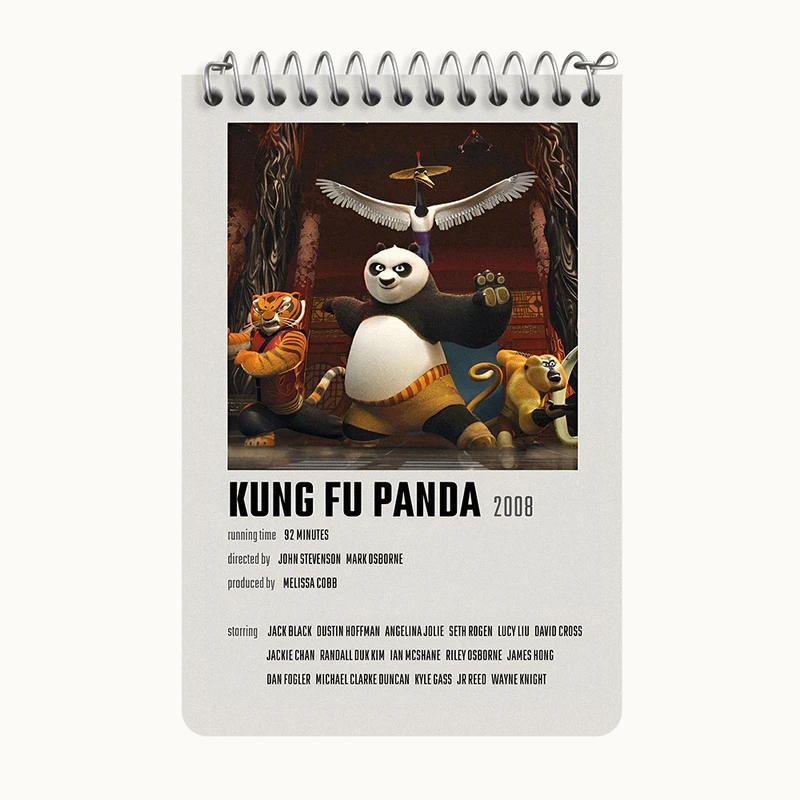 دفتر یادداشت 50 برگ خندالو طرح پاندا کونگ فو کار کد F13382