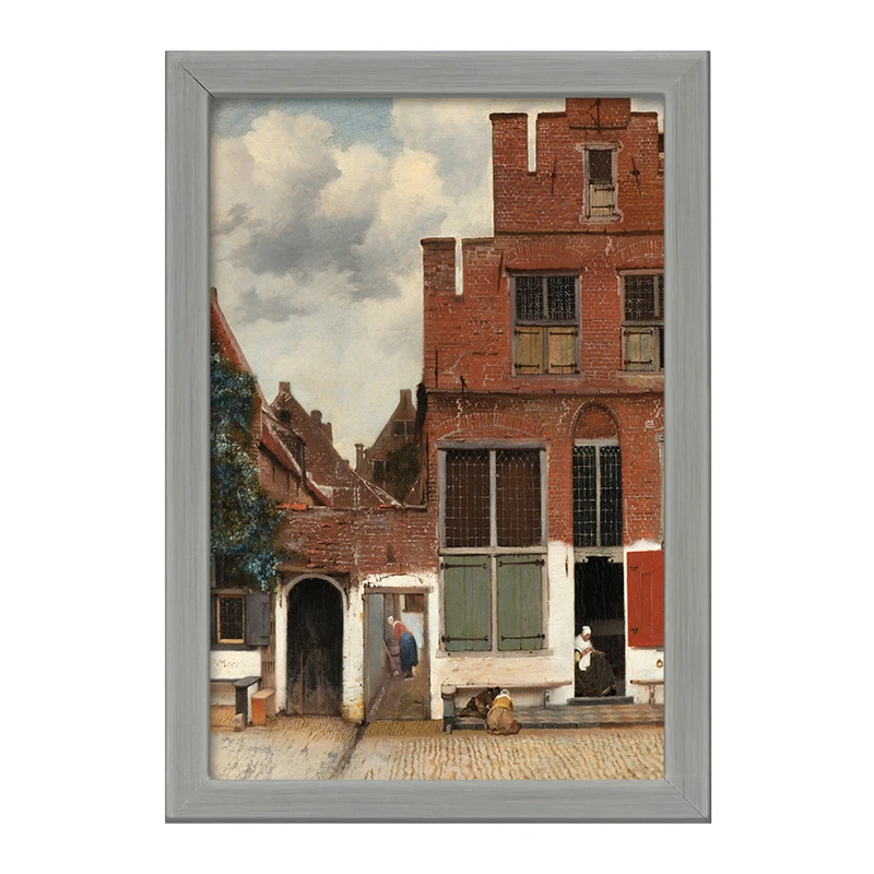 تابلو خندالو طرح نقاشی خیابان کوچک اثر یوهانس فرمیر کد F12426