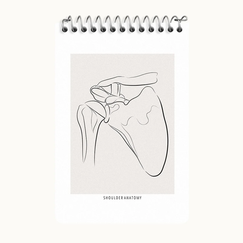 دفتر یادداشت 50 برگ خندالو طرح آناتومی شانه (Shoulder Anatomy) کد F13915