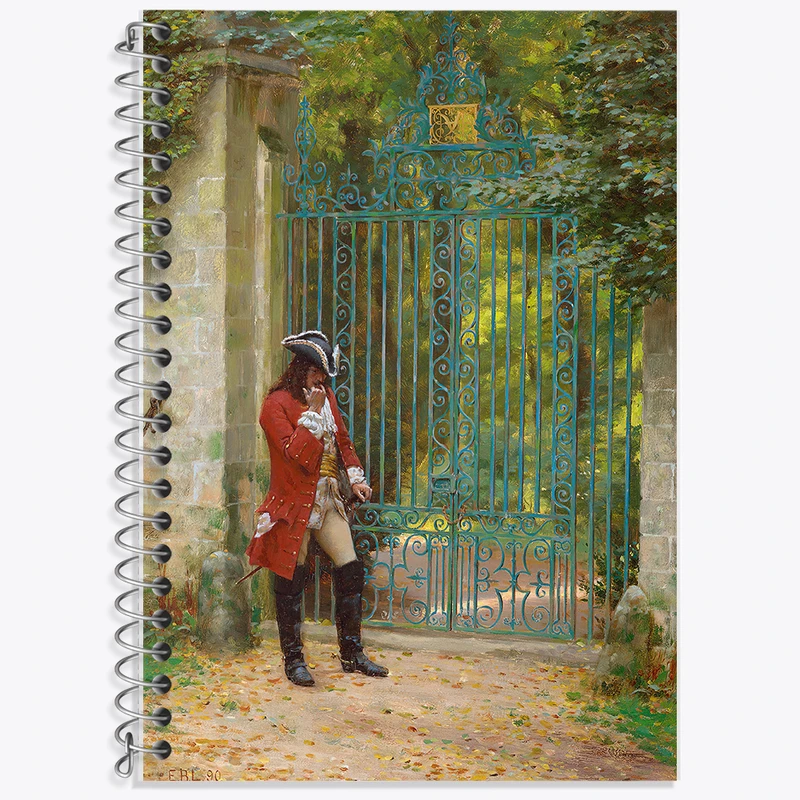 دفتر زبان 50 برگ خندالو مدل دو خط طرح نقاشی زمان معین اثر ادموند بلر لیتون کد F12466