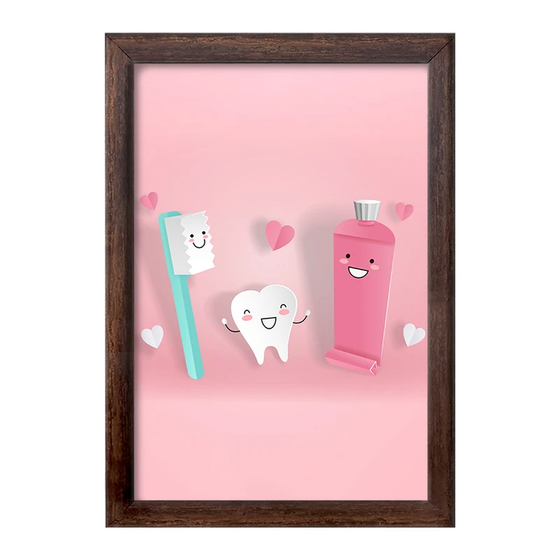 تابلو خندالو طرح دندان و دندان پزشکی کودکانه کد 36720