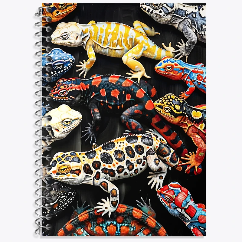 دفتر لغت 50 برگ خندالو طرح مارمولک (Zentangle) کد N8053