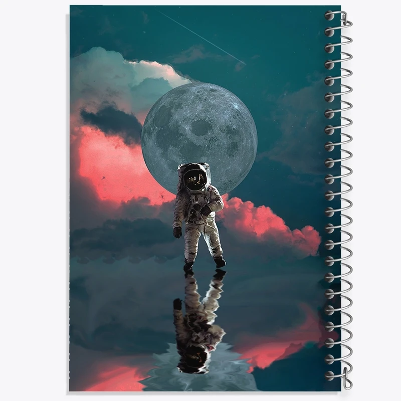 دفتر طراحی 50 برگ خندالو طرح فضانورد کد F46