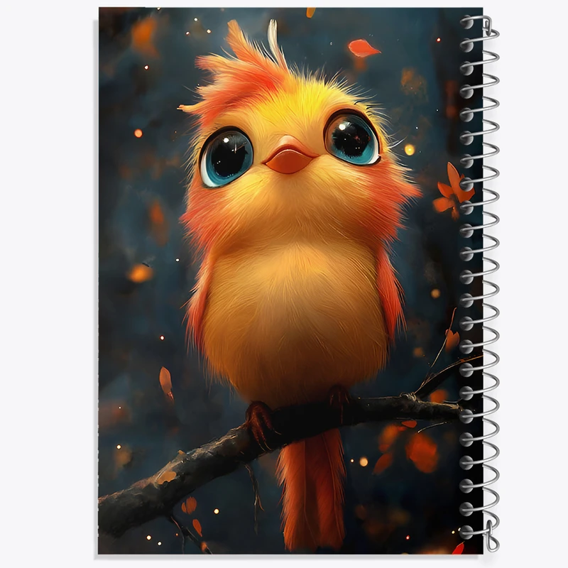 دفتر نقاشی 50 برگ خندالو طرح پرنده حنایی کد F12863