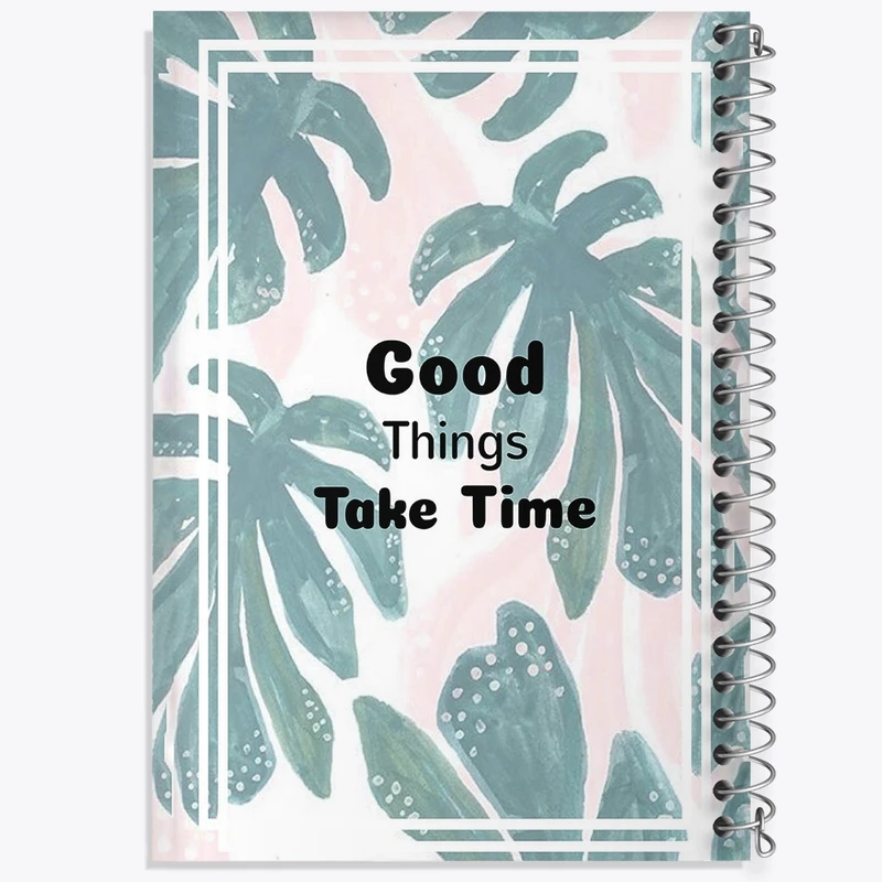 دفتر شطرنجی 50 برگ خندالو طرح Good Things Take Time کد F11402