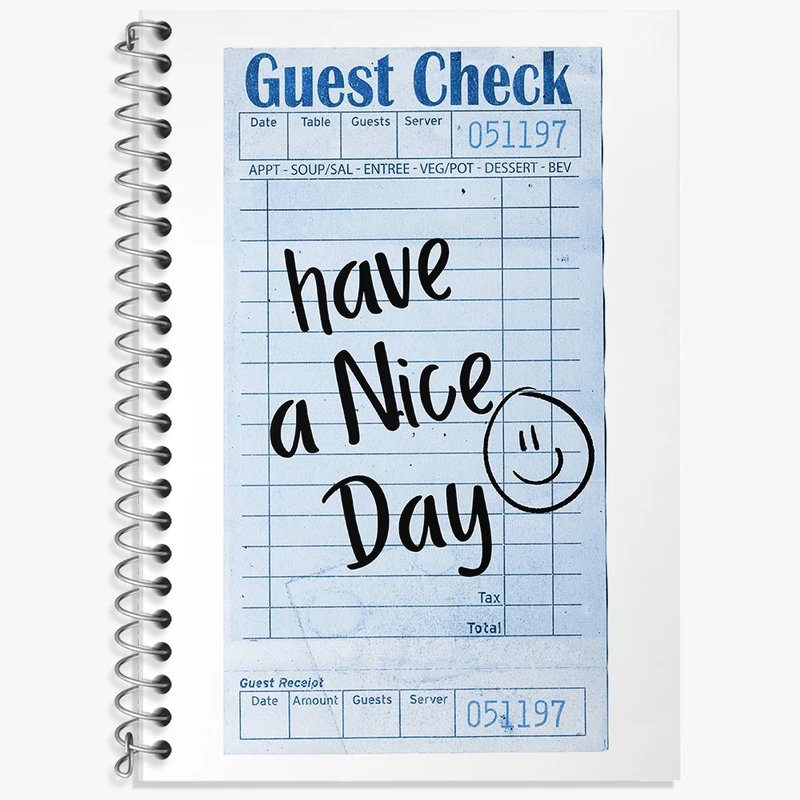 دفتر زبان 50 برگ خندالو مدل دو خط طرح Have A Nice Day کد F11901