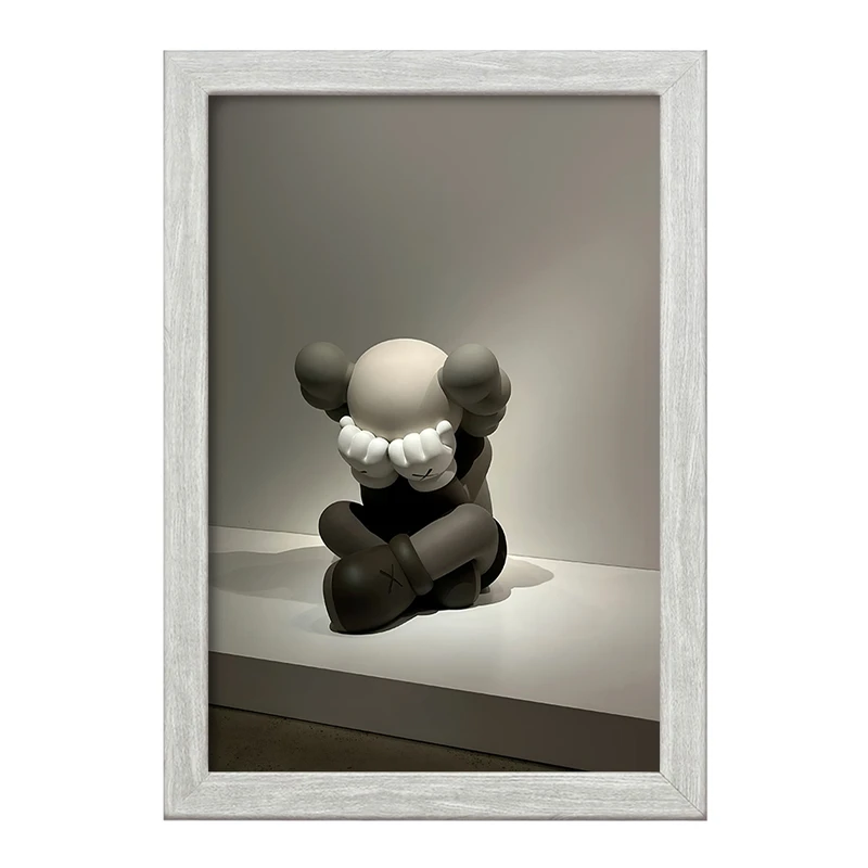 تابلو خندالو طرح عروسک کاز (kaws) کد F3998