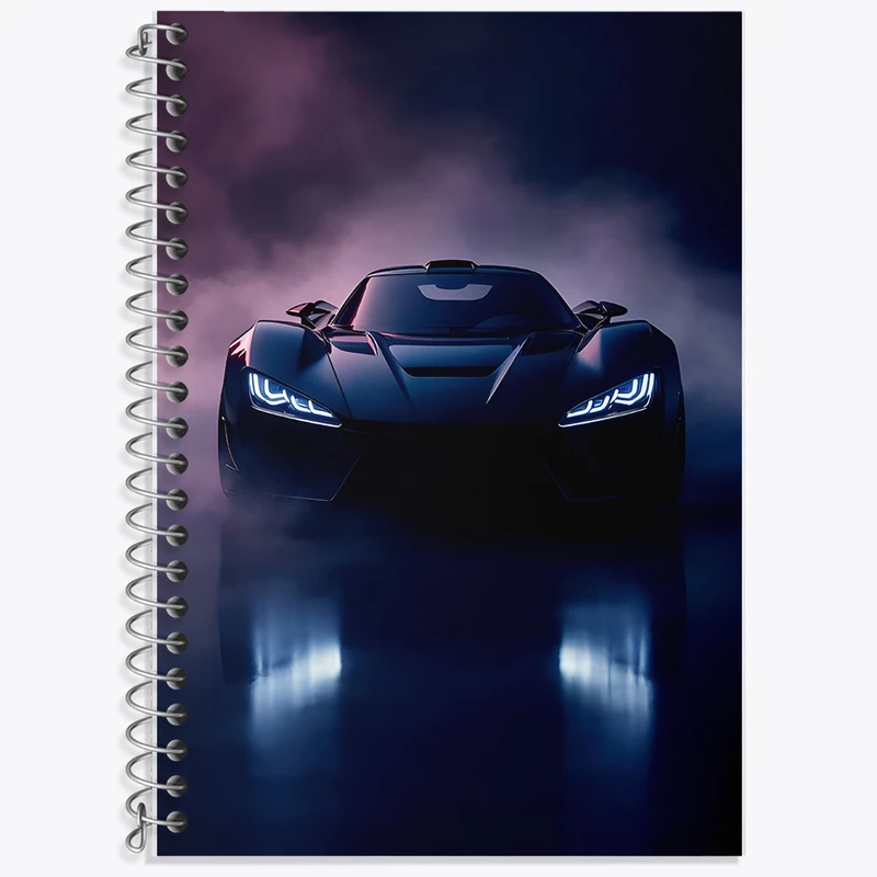 دفتر زبان 50 برگ خندالو مدل دو خط طرح ماشین اسپرت کد F11527