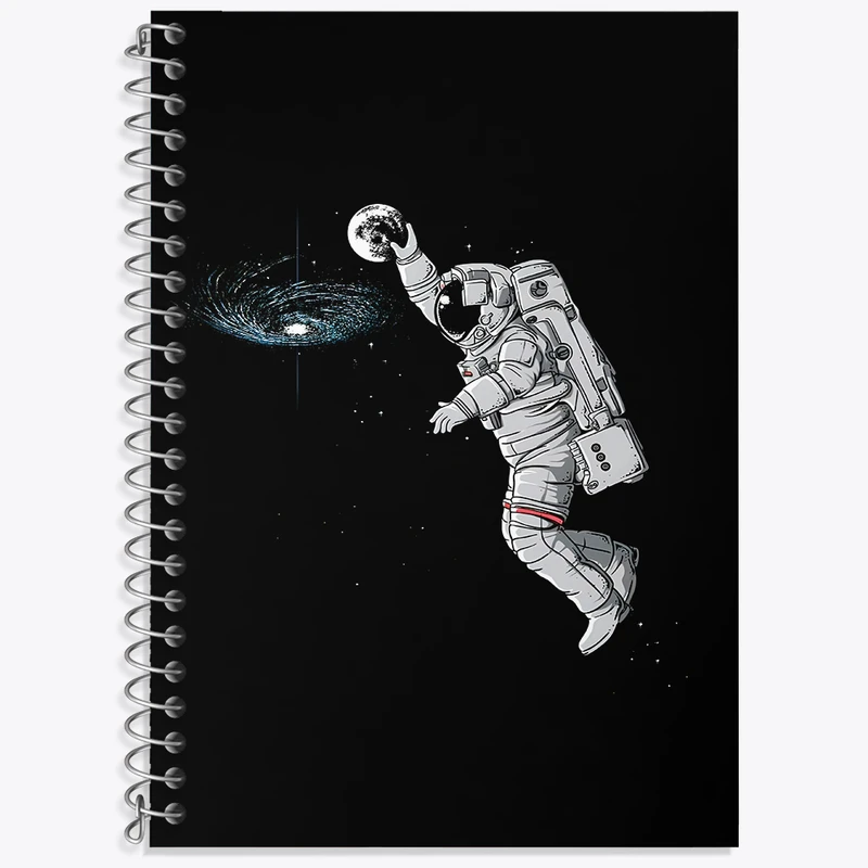 دفتر زبان دوخط 50 برگ خندالو طرح فضانورد کد F4713