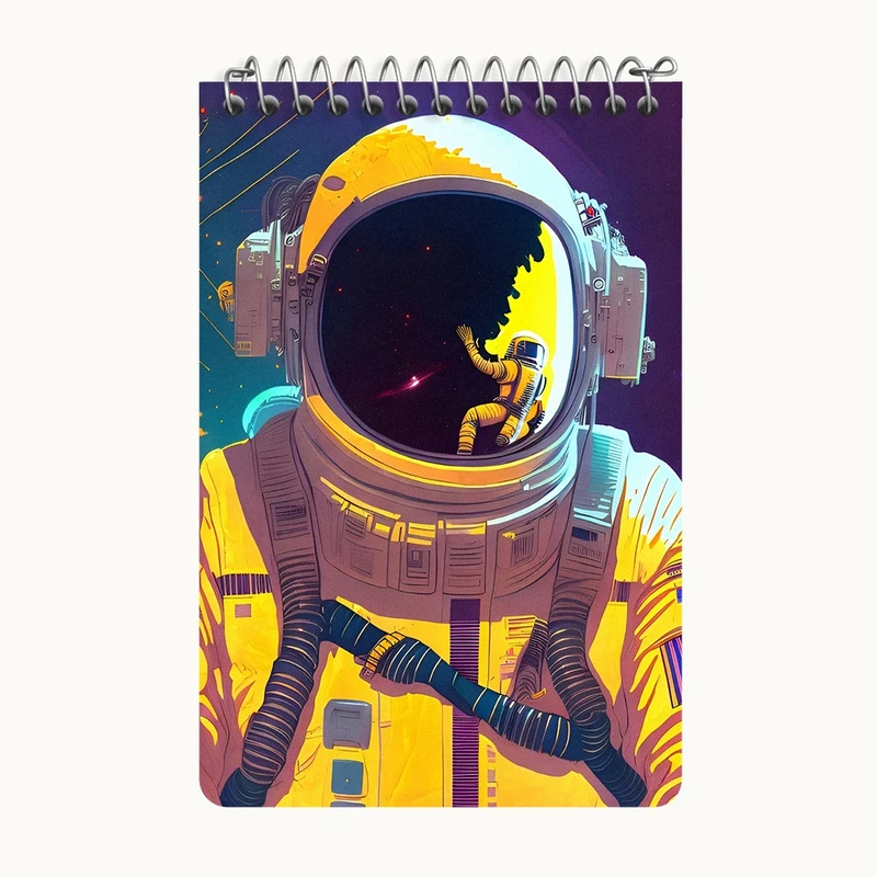 دفتر یادداشت 50 برگ خندالو طرح فضانورد کد F4581