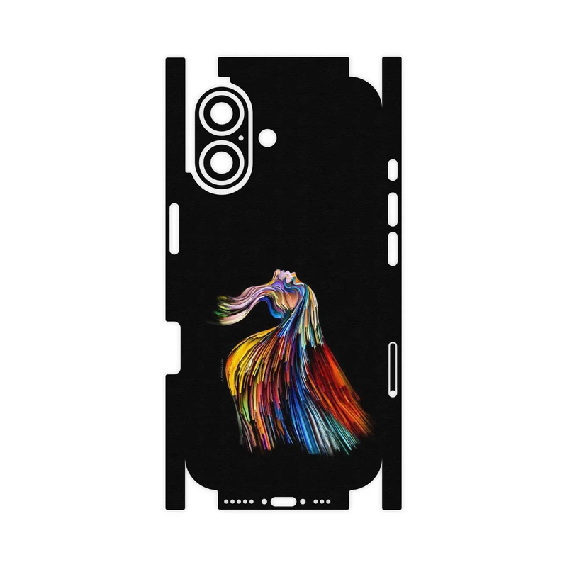 برچسب پوششی ماهوت مدل Rainbow Hair Digital Art-FullSkin مناسب برای گوشی موبایل اپل iPhone 17