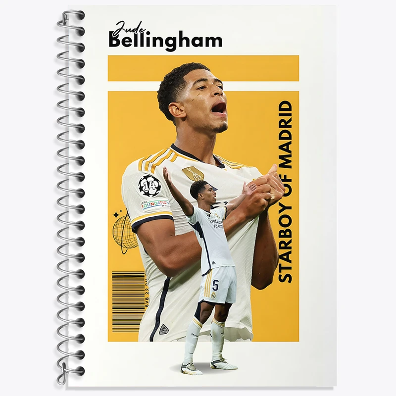 دفتر نت موسیقی 50 برگ خندالو طرح جود بلینگام (Jude Bellingham) کد N9480