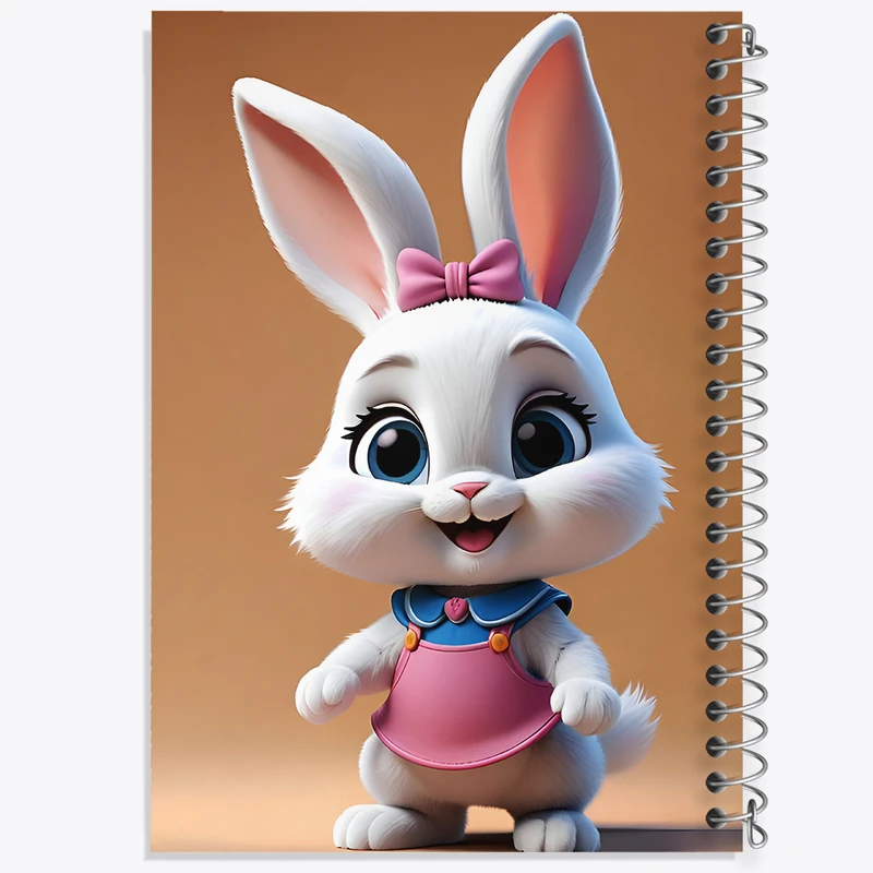 دفتر مشق 50 برگ خندالو طرح خرگوش بامزه کد F8582