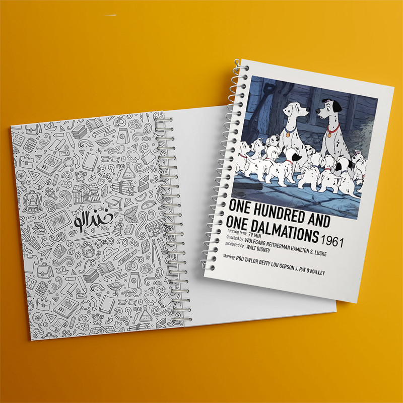 دفتر مشق 100 برگ خندالو طرح صد و یک سگ خالدار کد F13390