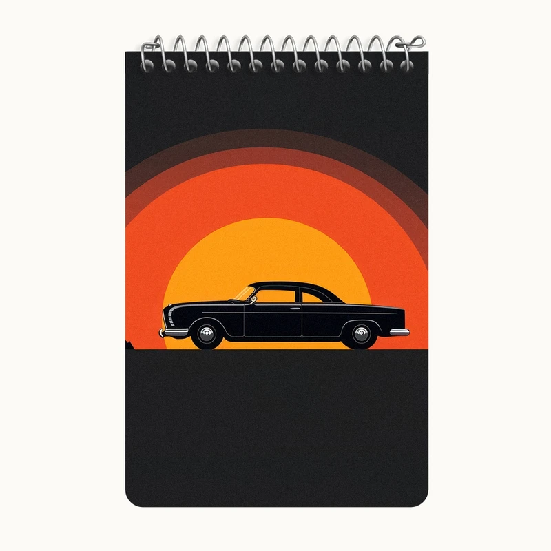 دفتر یادداشت 50 برگ خندالو طرح ماشین کلاسیک کد F3032
