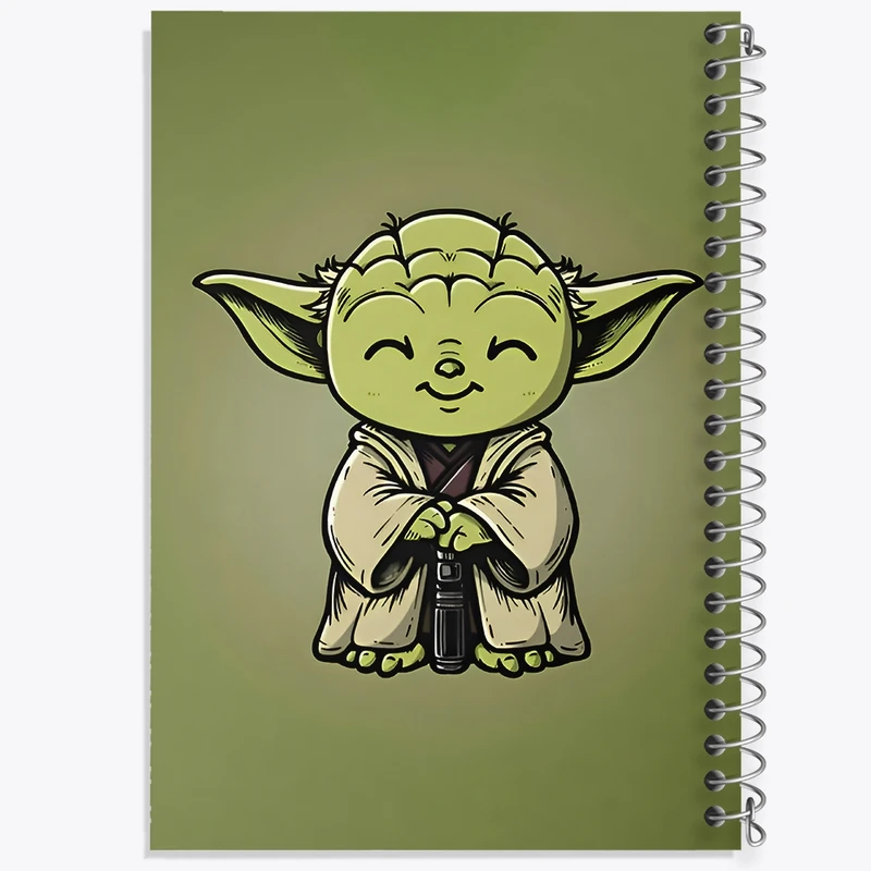 دفتر شطرنجی 50 برگ خندالو طرح بیبی یودا کد F9434