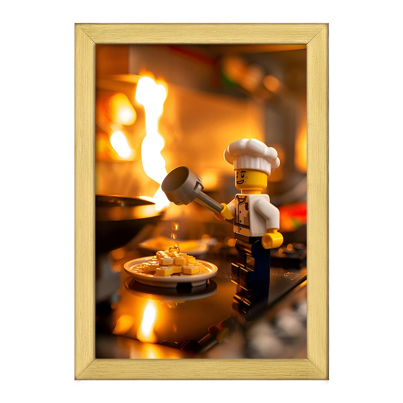 تابلو خندالو طرح لگو آشپز (Lego) کد F6553