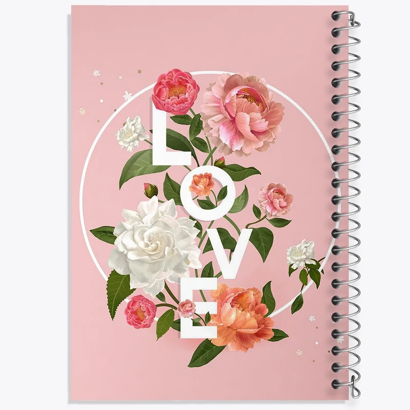 دفتر طراحی 50 برگ خندالو طرح عاشقانه  کد 1880