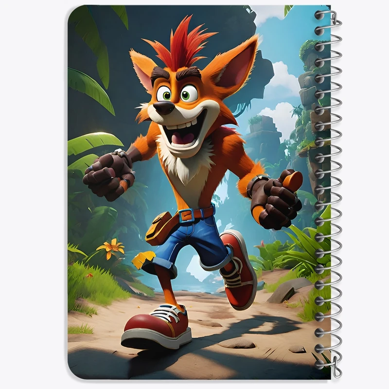 دفتر یادداشت 50 برگ خندالو طرح کراش باندیکوت (Crash Bandicoot) کد F11711