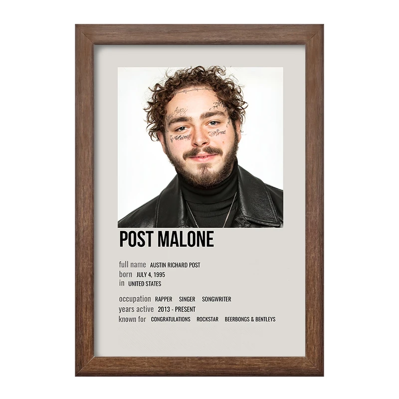 تابلو خندالو طرح پست مالون (Post Malone) کد F13162