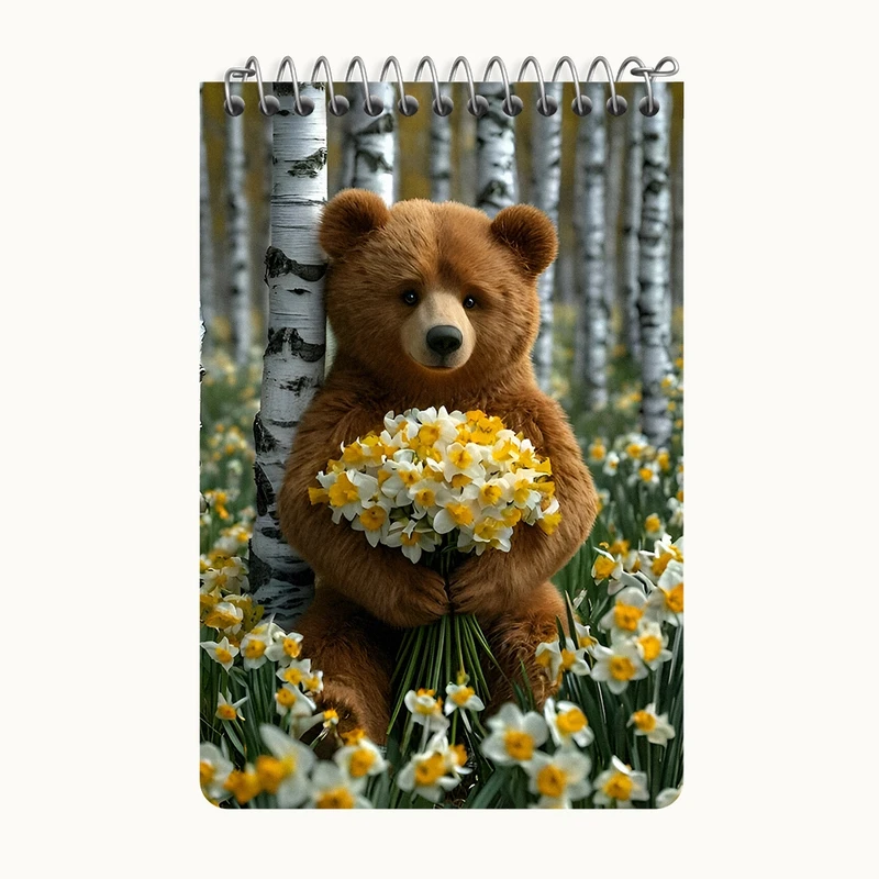 دفتر یادداشت 50 برگ خندالو طرح خرس بامزه کد F8111