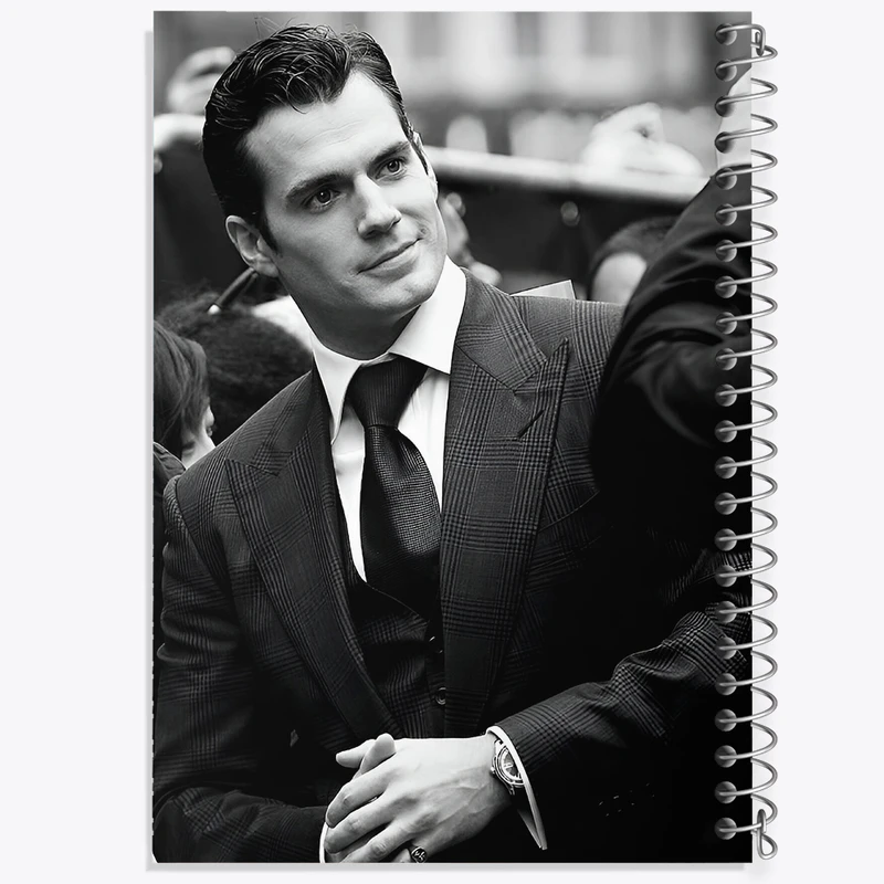 دفتر مشق 100 برگ خندالو طرح هنری کوویل (Henry Cavill) کد F10237