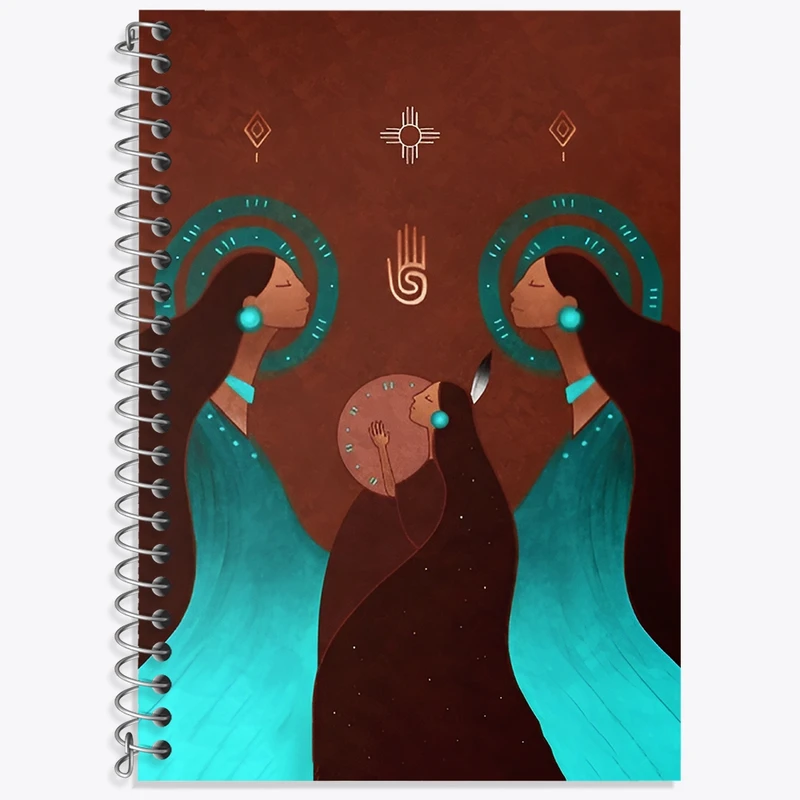 دفتر لغت 50 برگ خندالو طرح زن سرخپوست کد F4657