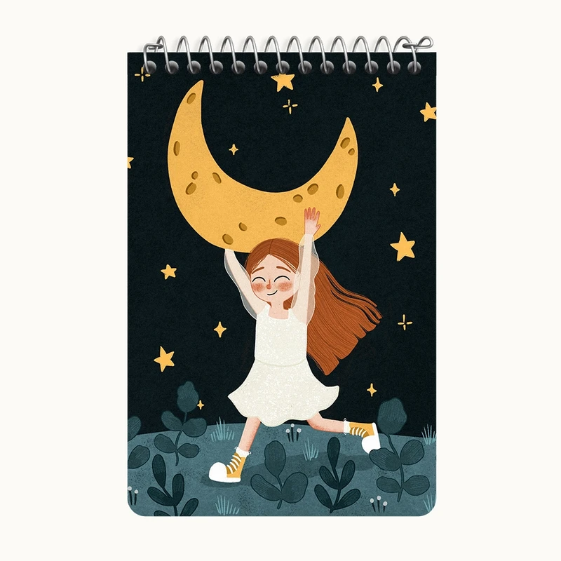 دفتر یادداشت 50 برگ خندالو طرح دخترانه کد F10963