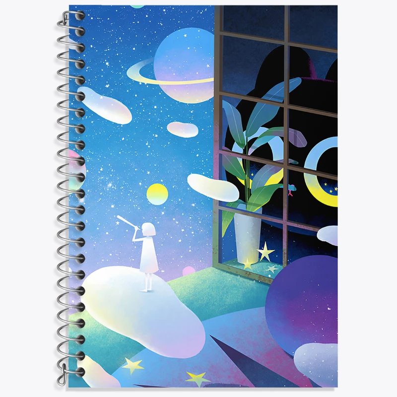 دفتر نت موسیقی 50 برگ خندالو طرح دختر و گربه کد N6587