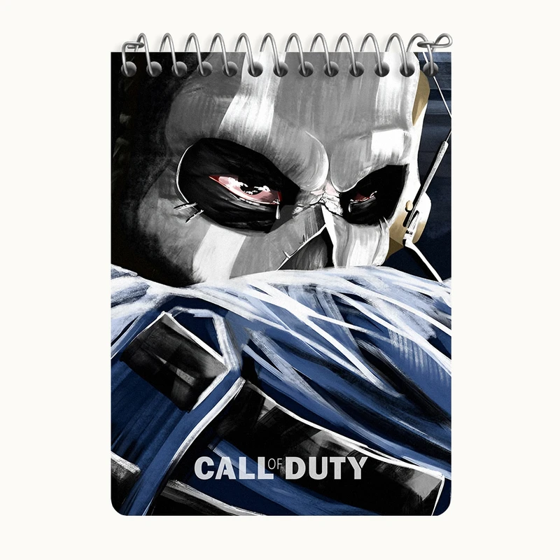 دفتر یادداشت 50 برگ خندالو طرح گوست کال آف دیوتی (call Of Duty) کد N8873